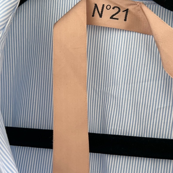 N21 Safety Pin Embelished Shirt Size 44 Made in Italy - Picture 3 of 4